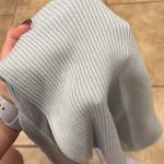 Brandy Melville Cropped Ribbed Sweater light blue gray Photo 1