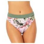 California Sunshine  Juniors Pink Textured Bikini Swimsuit High Waist Bottom XL Photo 0