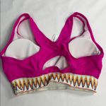 Chic Magenta Bikini Top with Patterned Band Pink Size M Photo 1