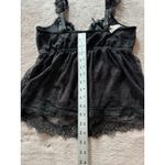 Victoria's Secret  BLACK‎ LACE SCOOP BABY DOLL TEDDY LINGERIE Size M DD Photo 7