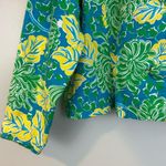 Lilly Pulitzer Floral Tiger Palm Yellow/Green 100% Cotton Jacket Size 6 Photo 6