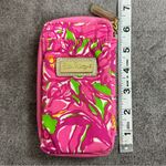 Lilly Pulitzer LILY PULITZER Pink and Green Floral Wristlet with Gold Chain Photo 4