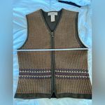 Telluride Clothing Company Wool Blend zip up vest size Small Brown Photo 9