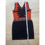 Marciano  MEDIUM NATIVE Western Pattern DRESS‎ Black Orange Sleeveless Photo 3