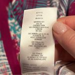 Bob Mackie  Womens SZ 1X Pink Blue Long‎ Sleeve Cardigan Sweater Full Art To Wear Photo 2