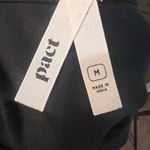 Pact  Long Sleeve Top Black Size Medium Split Notched Collar Basic Photo 5