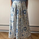 Calypso St. Barth NWT  Linen Blend Maxi Long Euro Toile Print Skirt Medium Photo 1