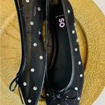 SO  Lelani sz 7.5 black mesh rhinestones ballerina flats shoes Photo 3