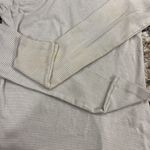Brandy Melville  Light Gray and‎ White Striped Tee Photo 2