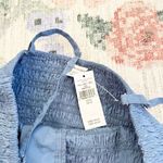 American Eagle Tube Top Womens Medium Lace Up Front Smocked Boho Festival NWT Photo 4