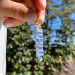 Handmade kyanite crystal silver necklace Photo 0