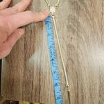 Kendra Scott  Starla Necklace Gold Tone Pink White Iridescent Druzy Gem Y… Photo 14