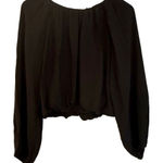 Forever 21  NWT black bubble hem long sleeve top M Photo 0