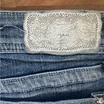 Shyanne  Blue Jean Shorts with White Lace Photo 3