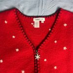Coldwater Creek Womens Red Snowman Ugly Christmas Sweater Vest 1X XL Embroidered Photo 1