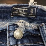 Abercrombie & Fitch Women's Simone High Rise Ankle Medium Wash Raw Denim Jeans Photo 4