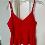 SheIn - Adorable Red Linen Crop Top ♥️ Brand New! Photo 0