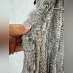 Love Token  Luxuries Genuine Dyed Rabbit Fur Vest Natural Gray. Photo 5