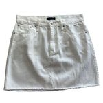 J.Crew Jeans White Denim Jean Raw Hem Cotton Mini Skirt Size 29 Photo 0