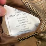 Women’s Maus and Hoffman Oxford Clothes cashmere Brown Plaid Blazer size 6 Photo 6