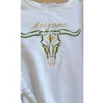 Vintage 90s Sweatshirt Western Wear Size large Boho Cowgirl Steer Arizona Logo White Size M Photo 4