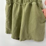 Giddy Up Glamour  Boho Off The Shoulder Romper Olive Green Embroidered Size S Photo 4