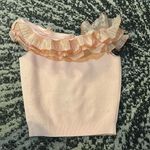 Alexander McQueen Tint Pink Off Shoulder Top Size S Photo 0