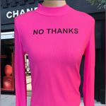 Nwt, Lavishly Paris Women’s Hot Pink “No Thanks” Shirt Size M Photo 5