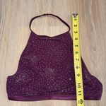 Victoria's Secret Victoria’s Secret Burgundy High Neck Halter Bralette- Size Small Photo 5