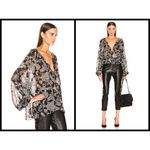 💕NILI LOTAN💕 Acadia Silk Blouse ~ Black Paisley Size XS Photo 1