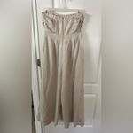 Sugar Lips  Strapless Linen Wide Leg Jumpsuit Photo 2