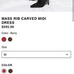 The Range  NYC x Intermix mass ribbed carved maxi dress NWT berry Photo 7