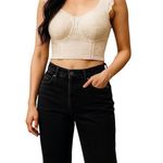 Victoria's Secret Victoria’s Secret Cropped Lace Bustier Cream Size 32DD Coquette Romantic Neutral Photo 0