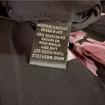 Connected Apparel Black with Rose Floral Asymmetric Stretchable Midi Dress M Photo 10