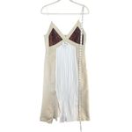 ZARA Midi Slip Dress Women M Beige Cream Pleated Snakeskin Slit Blogger Favorite Photo 4