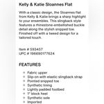 Kelly & Katie CREAM TWEED SNIP TOE SLINGBACK EMBELLISHED RHINESTONE BUCKLE size 7 Photo 6