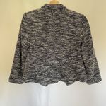 Ann Taylor Womens Tweed Knit Blazer Jacket Size 6 Black & White Polka Dot Lining Photo 8