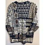 Vintage Huntington Ridge Womens Sweater Size L Cottagecore Cozy Cabin Campfire Blue Size L Photo 3