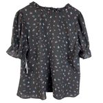 1. State  Plus Size Ruffle Floral Print Button Front Puff‎ Sleeves Blouse Size 1X Photo 2