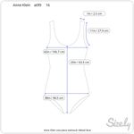 Anne Klein one piece swimsuit ribbed blue Photo 2