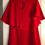 Sugar and L!ps Red Cocktail Cape Dress Photo 2