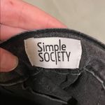 Simple Society  Black Pleated Jean Mini Skirt Photo 1