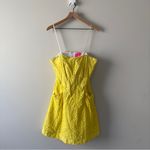 Lilly Pulitzer Yellow Blossom Dress Pineapple Juice strapless floral lined zip Photo 1
