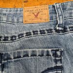American Eagle  stretch flare jeans with blue embroidery‎ size 4 cowgirl vibes Photo 3
