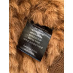 Love Token  Faux Fur copper brown Bomber zip light soft fuzzy Jacket M Photo 11