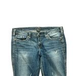 Silver Jeans Silver Western Detail pocket Bootcut Twisted Y2K Womens 20x33 Blue Denim Jeans Photo 3