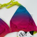 La Blanca Bikini Top Size 6 Setting Sun Tassel Ombre Multi Swim NWT String Pool Photo 7