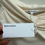 Reformation NWT Ezlynn Knit Top Off Shoulder
Short Sleeve Twist Front Cream S Photo 5