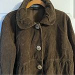 French Cuff Dark Brown Corduroy Pea Coat Size XL Photo 15