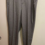 Croft & Barrow Womens Pants 1X XL Mid Rise Straight Houndstooth Black White NWT Photo 0